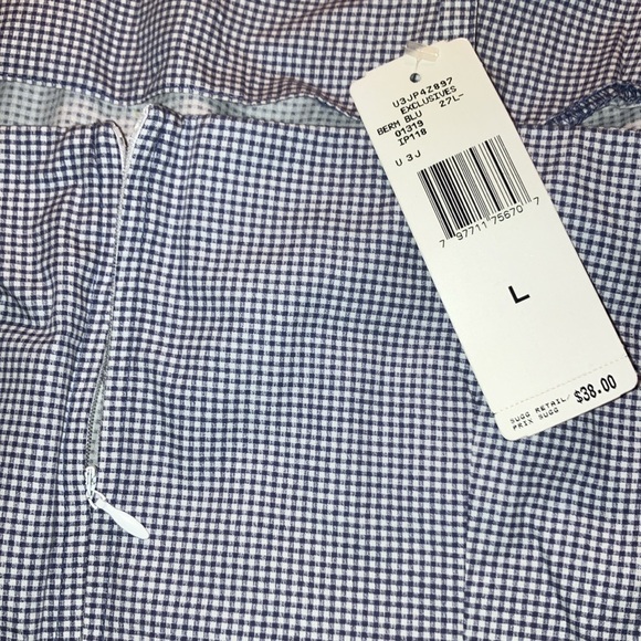 Polo/RalphLauren croptop. Strappy, w/drawstring bodice. Blue/white check.NWT. Lg - Picture 8 of 11